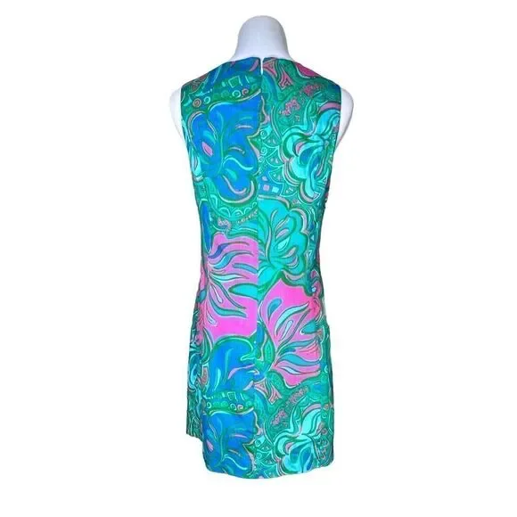 Lilly Pulitzer MacFarlane Gold Lace Multi Lilly Lounge sz 6 Shift Dress  $198